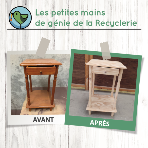 Table de chevet aérogommée